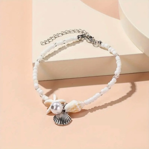 Boho Starfish Braided Beach Shell Beaded Bracelet New In Packaging - Picture 2 of 5